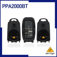PPA2000BT  /블루투스무선기술,무선마이크로폰옵션, KLARK TEKNIK 멀티-FX 프로세서 & FBQ 피드백 디텍션이 탑재된 울트라 컴팩트 2000W  8채널 포터블 PA시스템