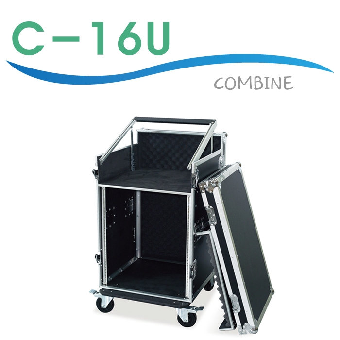C-16U/컴바인케이스,상부 믹서 + 16구앰프