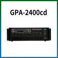 GPA-2400CD/CD/USB/SD Card/라디오/카셋트/마이크1,2,3,4,/마이크1뮤트기능/AUX1,2/라인출력/챠임,싸이렌/펜텀파워/5회로셀렉터/AC,DC24V겸용/240와트
